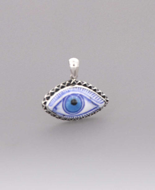 Artistically Hand-painted Evil Eye Pendant