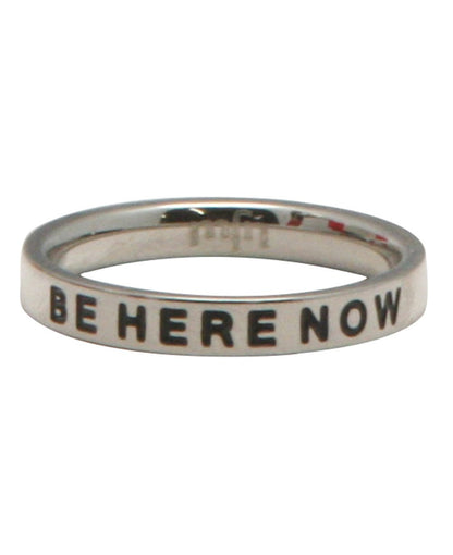 Be Here Now Inspirational Ring