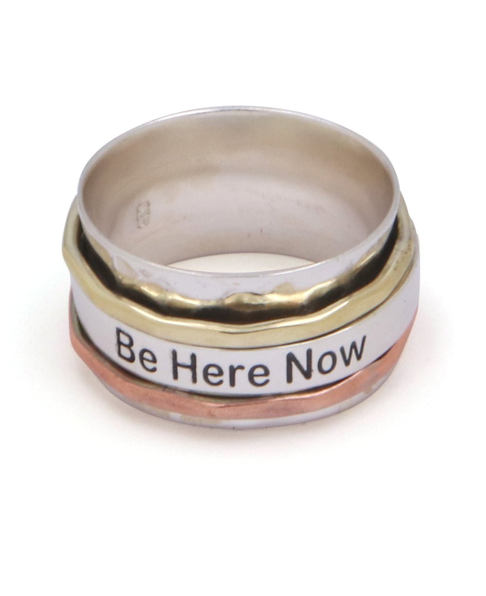 Be Present • Be Here Now Spinning Meditation Ring