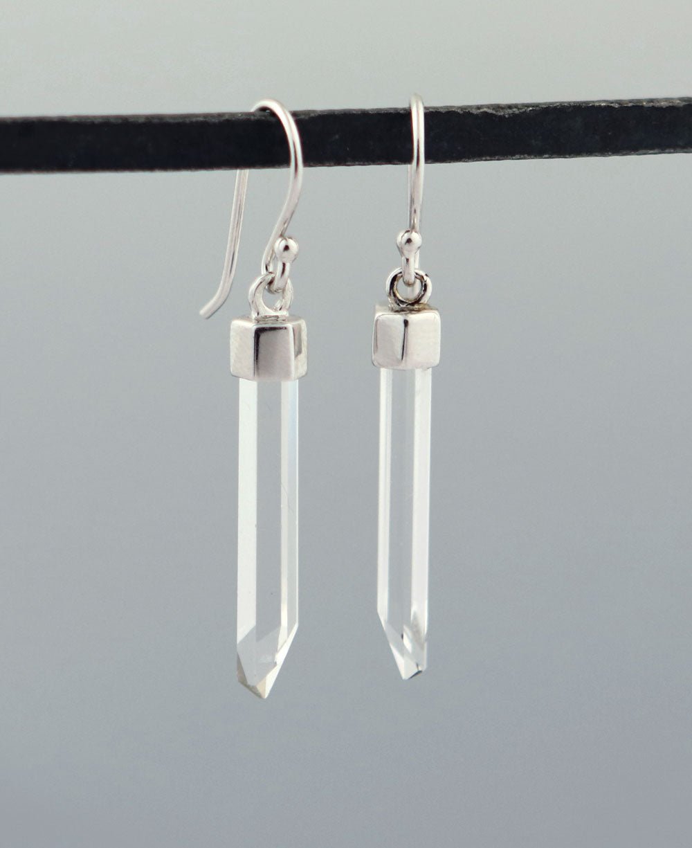 Clear Quartz Gemstone Point Earrings