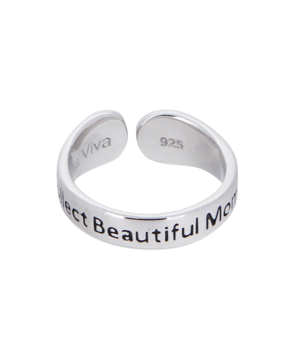 Collect Beautiful Moments Dandelion Stainless Steel Adjustable Ring