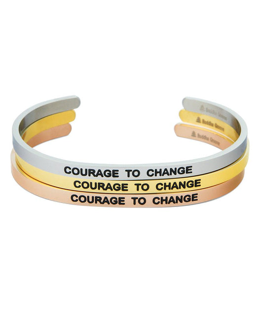 Courage To Change Inspirational Cuff Bracelet