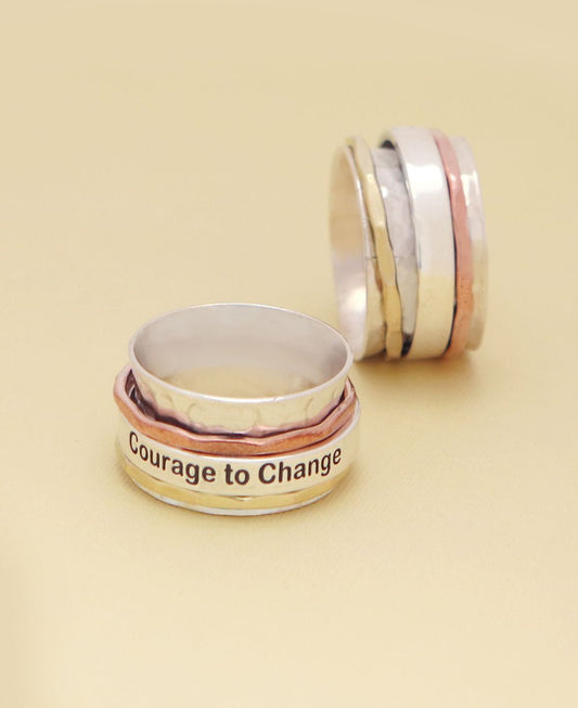 Courage To Change Mindful Spinner Meditation Ring