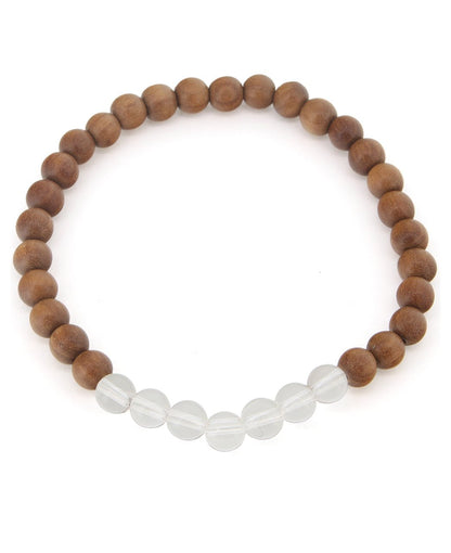 Gemstone And Sandalwood Mala Beaded Bracelet