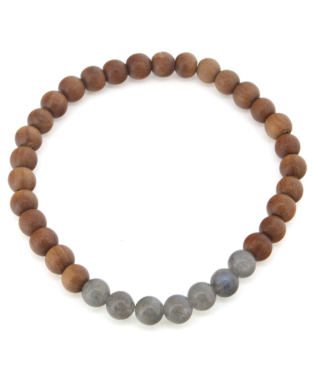 Gemstone And Sandalwood Mala Beaded Bracelet