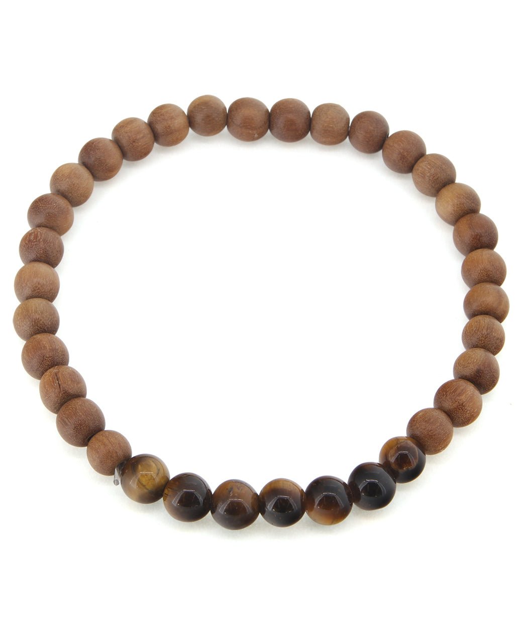 Gemstone And Sandalwood Mala Beaded Bracelet