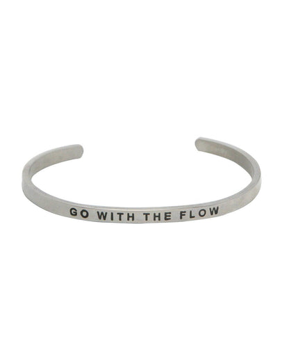 Go With The Flow Inspirational Cuff Bracelet