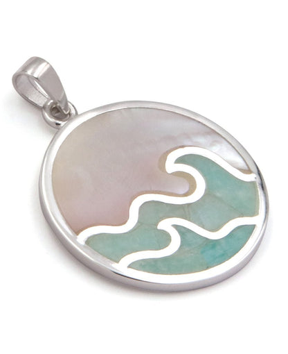 Go With The Flow Sterling Amazonite Pendant