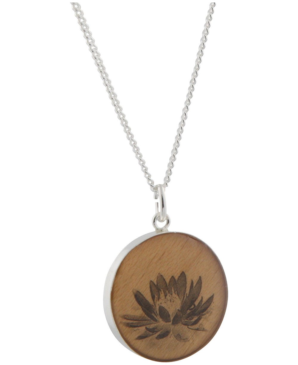 Handmade Wood Grain Mindfulness Necklaces, USA