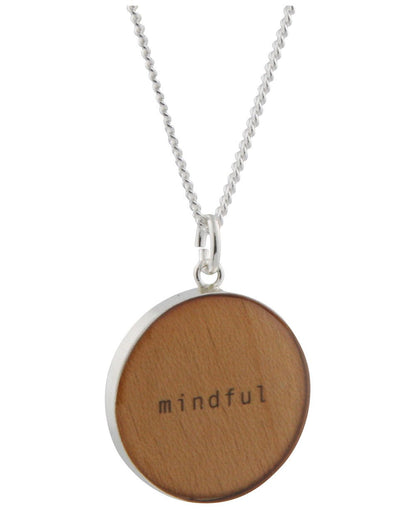 Handmade Wood Grain Mindfulness Necklaces, USA