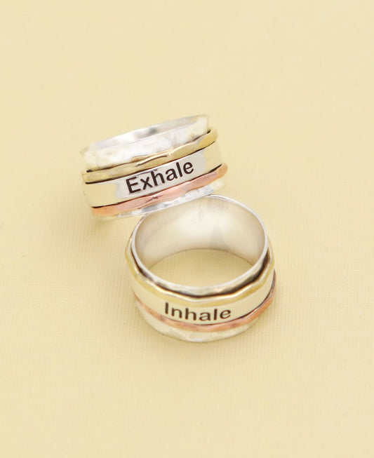 Inhale, Exhale Spinning Meditation Ring