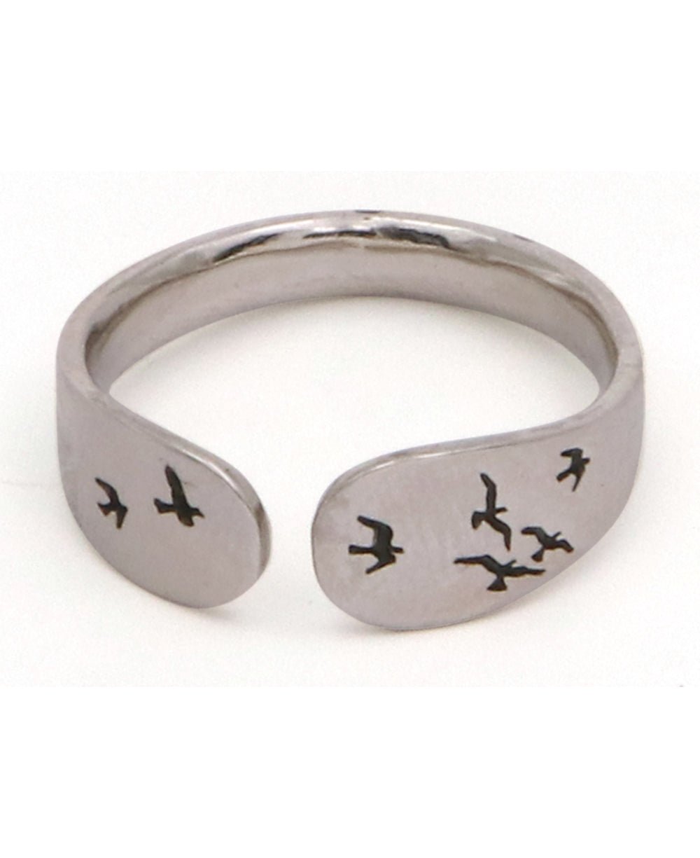 Let Go Stainless Steel Mantra Ring