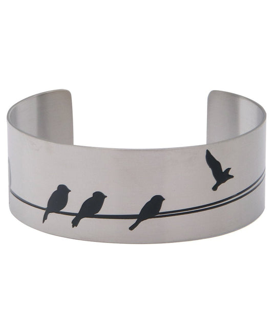 Let It Go Hidden Inspiration Cuff Bracelet, Stainless Steel