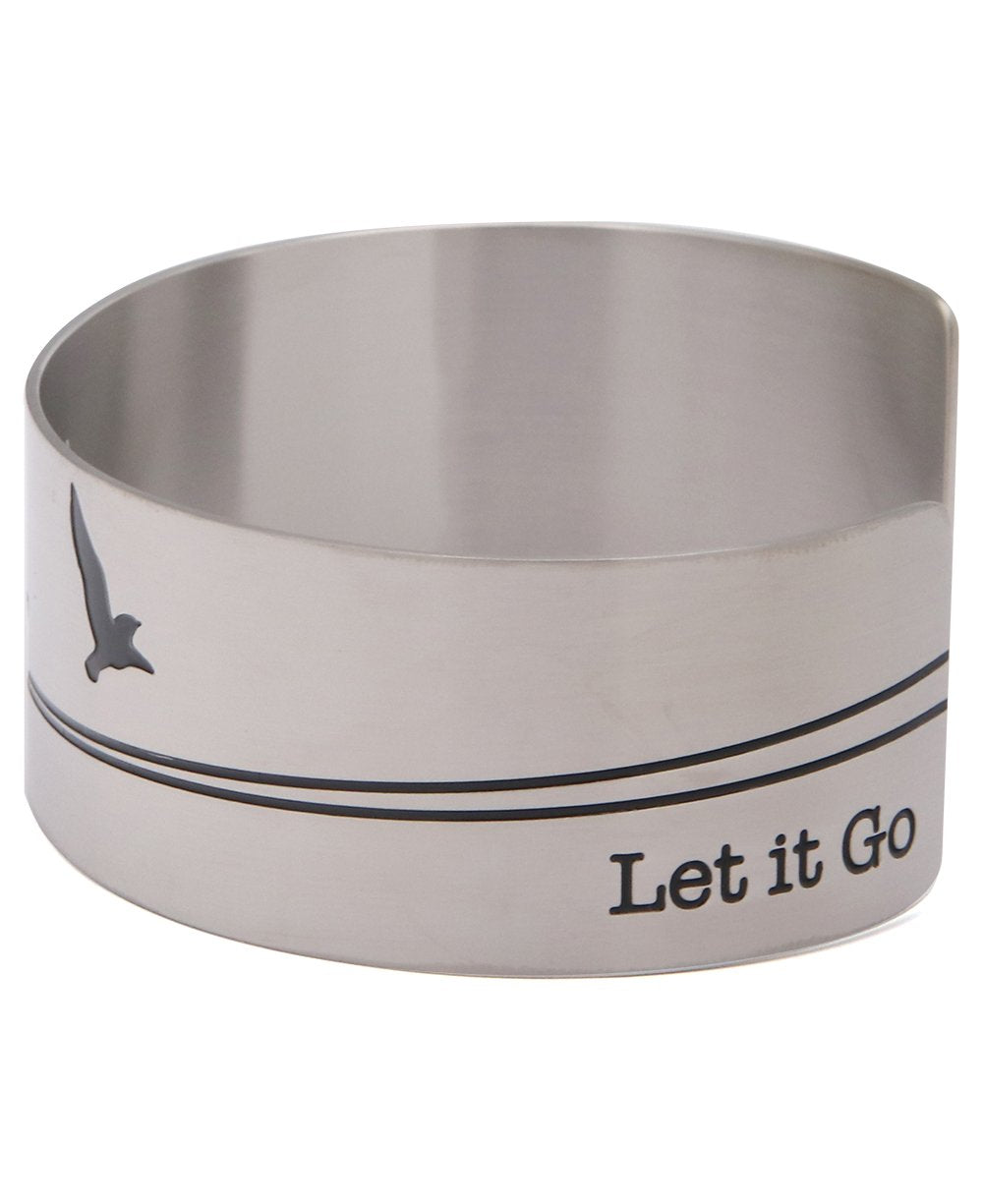 Let It Go Hidden Inspiration Cuff Bracelet, Stainless Steel