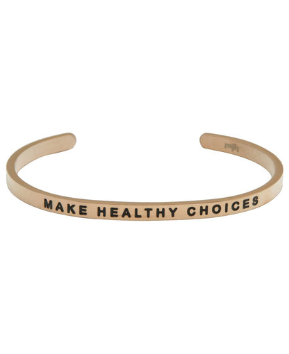 Make Healthy Choices Wellness Bracelet, Rose Gold Color