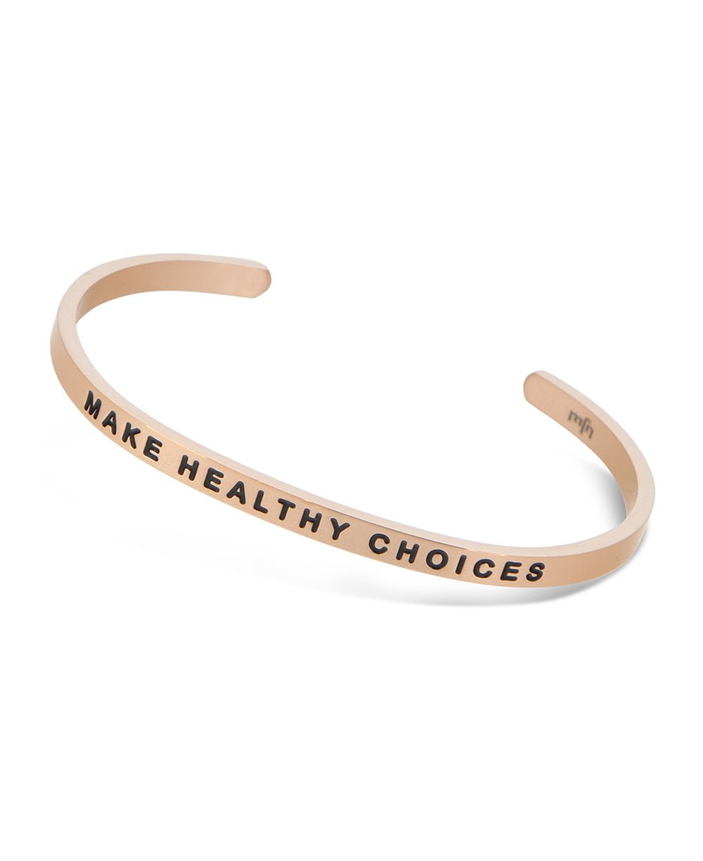 Make Healthy Choices Wellness Bracelet, Rose Gold Color