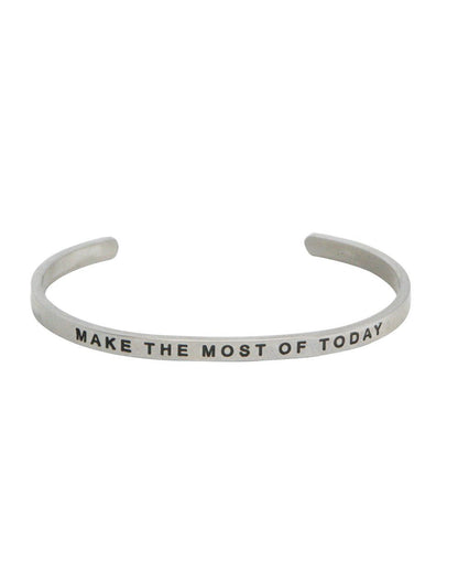 Make The Most Of Today Inspirational Cuff Bracelet