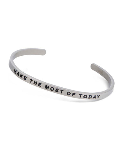 Make The Most Of Today Inspirational Cuff Bracelet