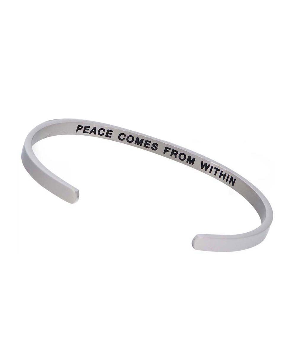 Men\'s Cuff Bracelet, Peace Comes From Within