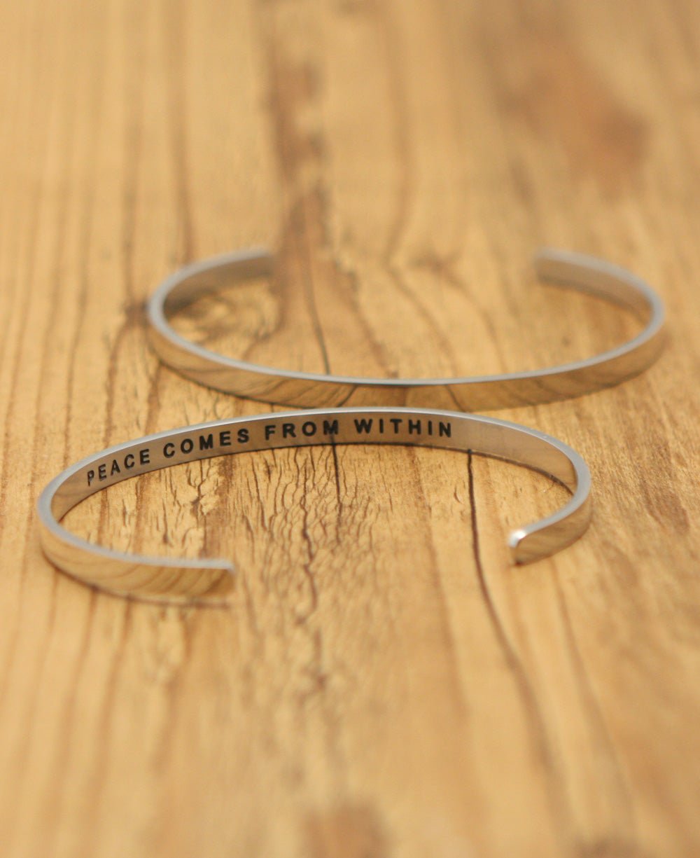 Men\'s Cuff Bracelet, Peace Comes From Within