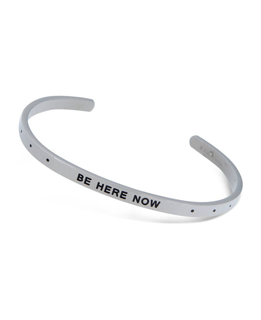 Mindful Meditational Cuff Bracelet, Be Here Now