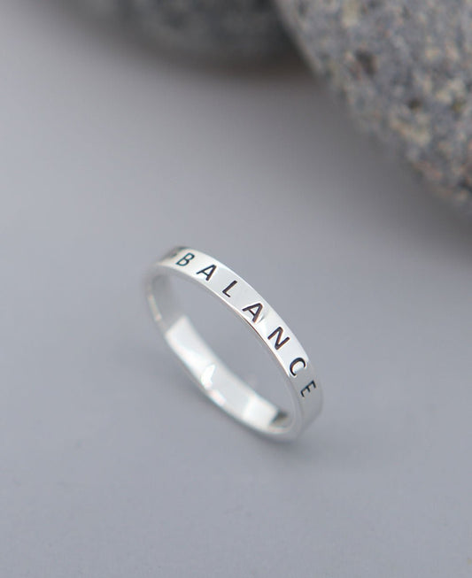 Minimalist Stainless Steel Balance Ring For Men And Women