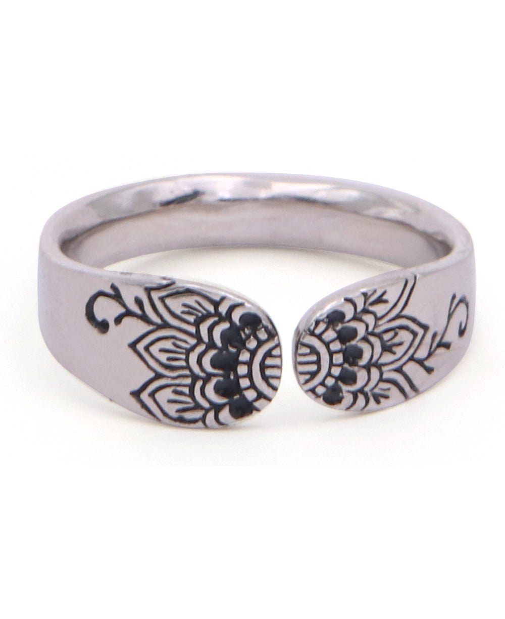 No Mud No Lotus Stainless Steel Mantra Ring