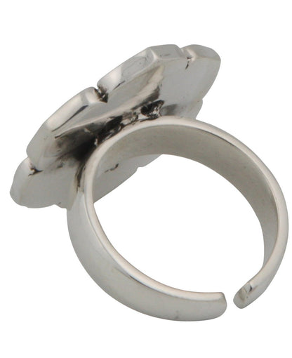 Om Mani Padme Hum Mantra Ring, Stainless Steel