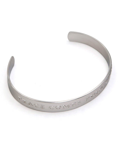 Peace Comes From Within Sterling Cuff Bracelet