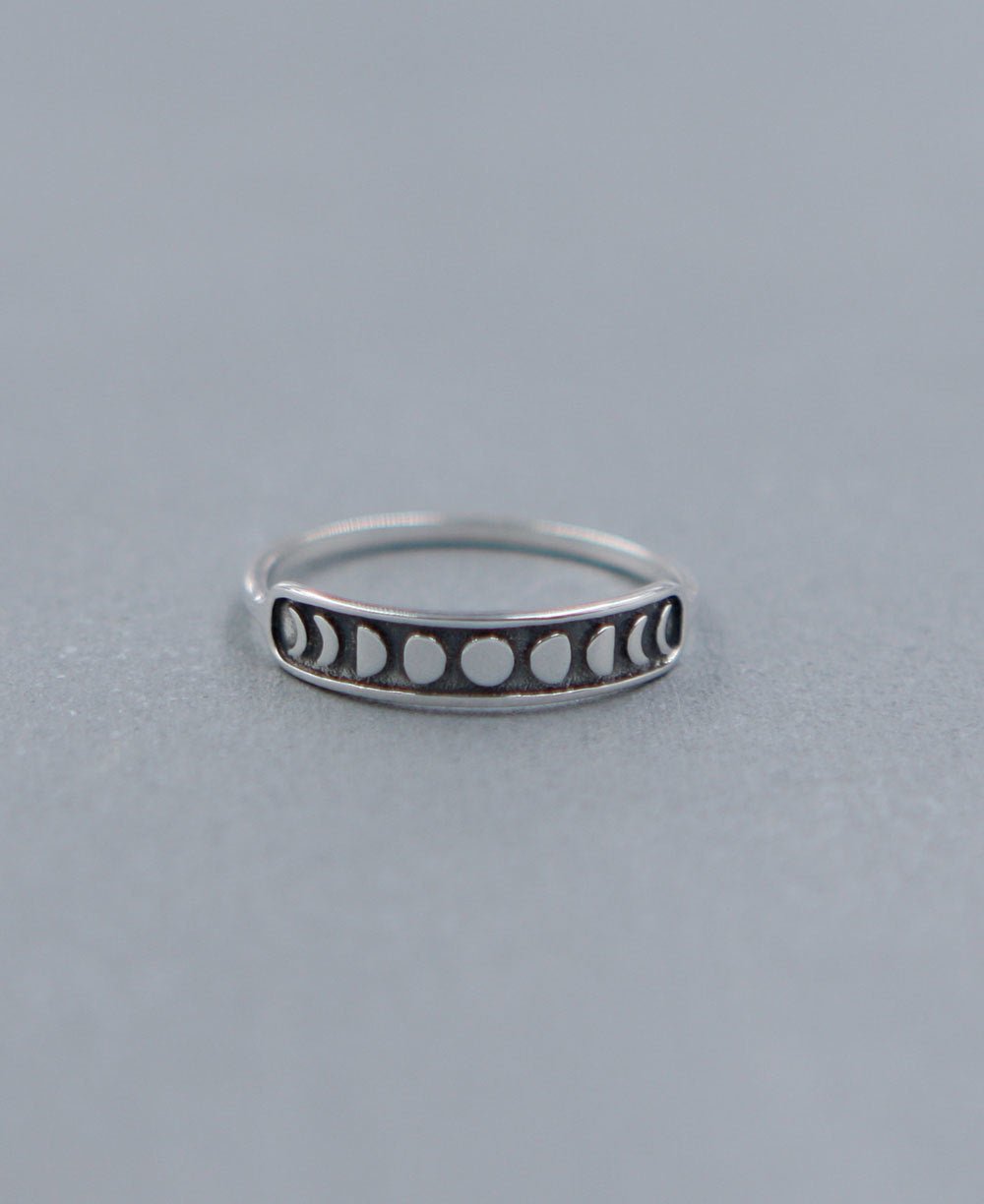 Phases Of The Moon Stainless Steel Ring