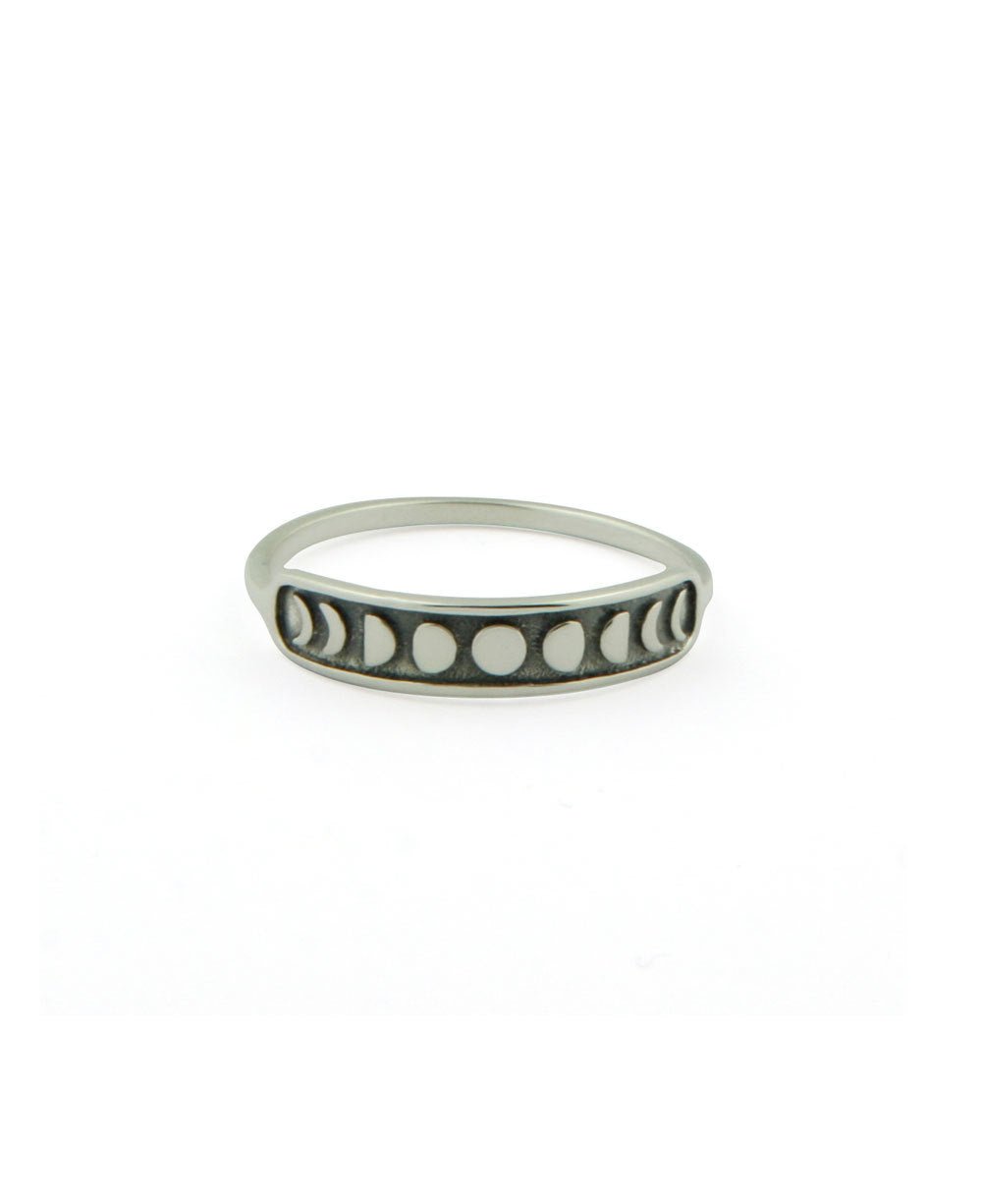 Phases Of The Moon Stainless Steel Ring