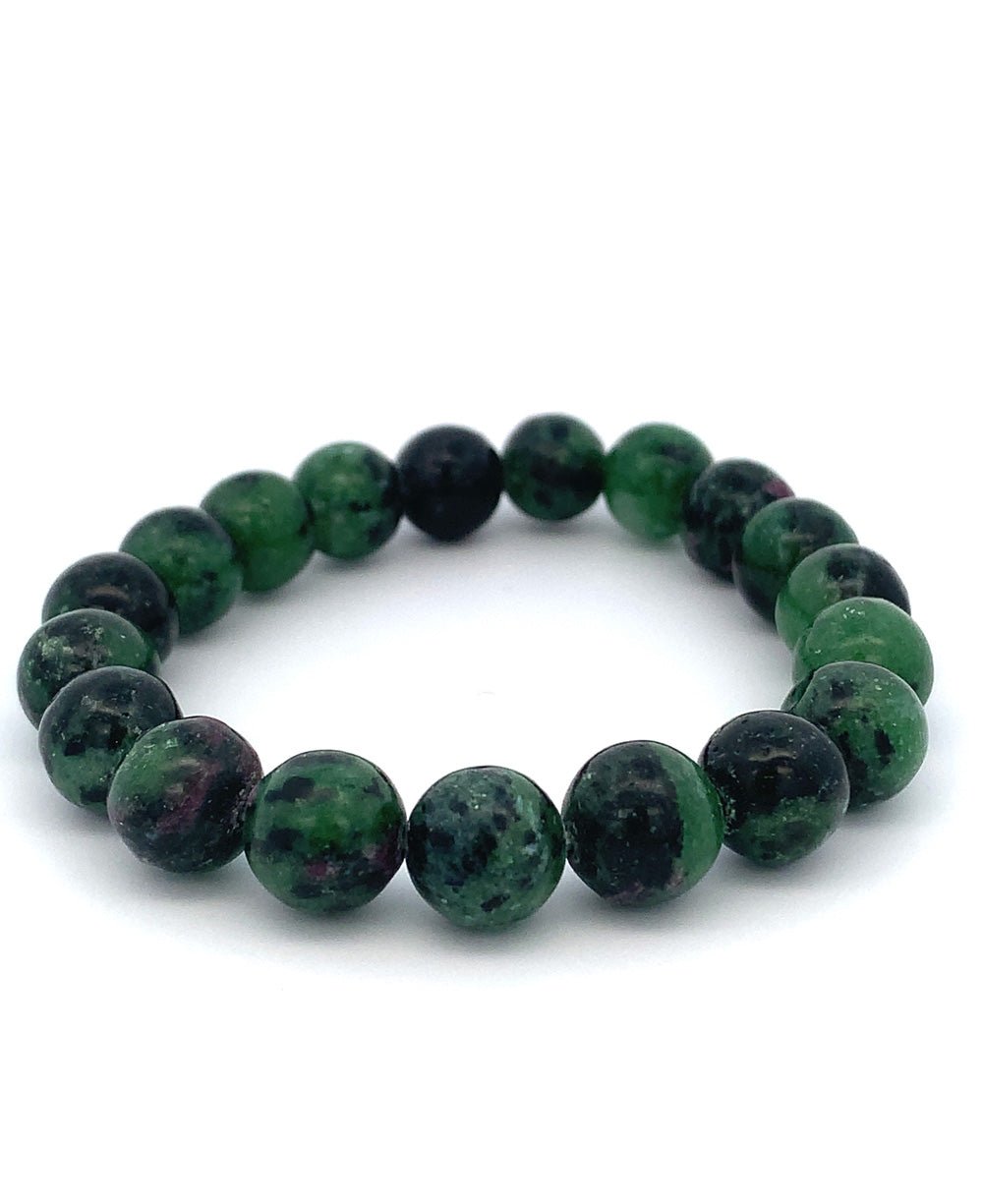 Ruby Zoisite Gemstone Bead Stretch Bracelet