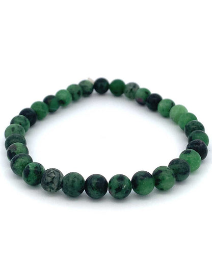 Ruby Zoisite Gemstone Bead Stretch Bracelet