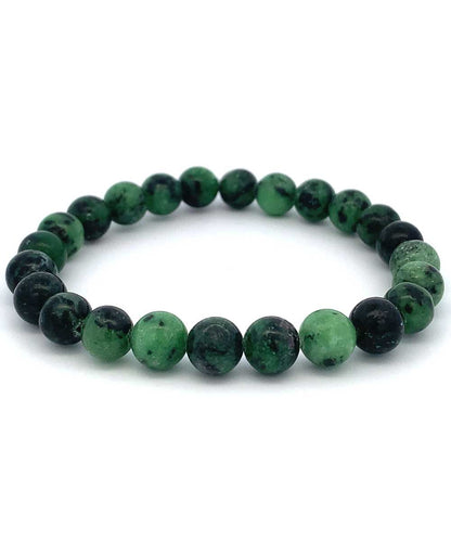 Ruby Zoisite Gemstone Bead Stretch Bracelet