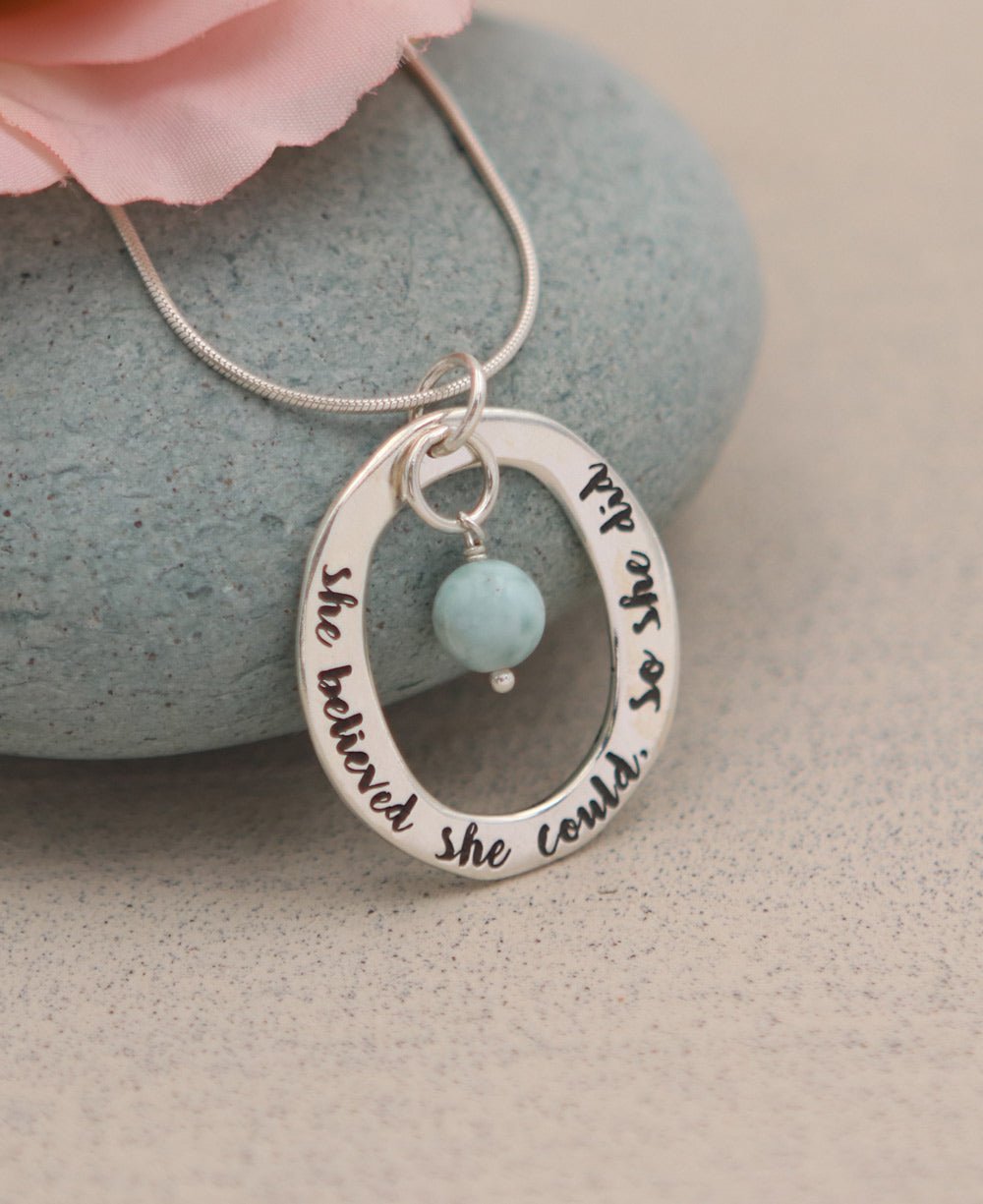 She Believed She Could, So She Did Pendant