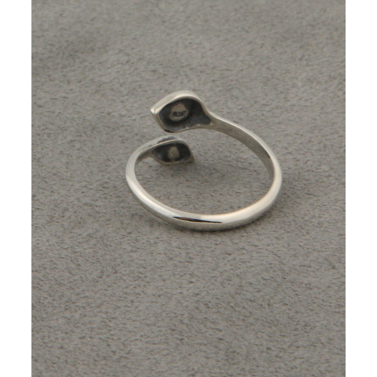 Silver Om And Lotus Ring, Adjustable