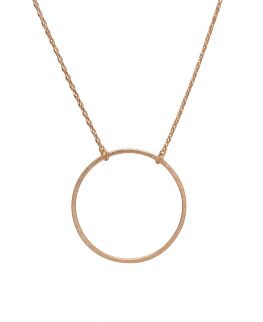 Simple Delicate Zen Circle Necklace, Multiple Colors