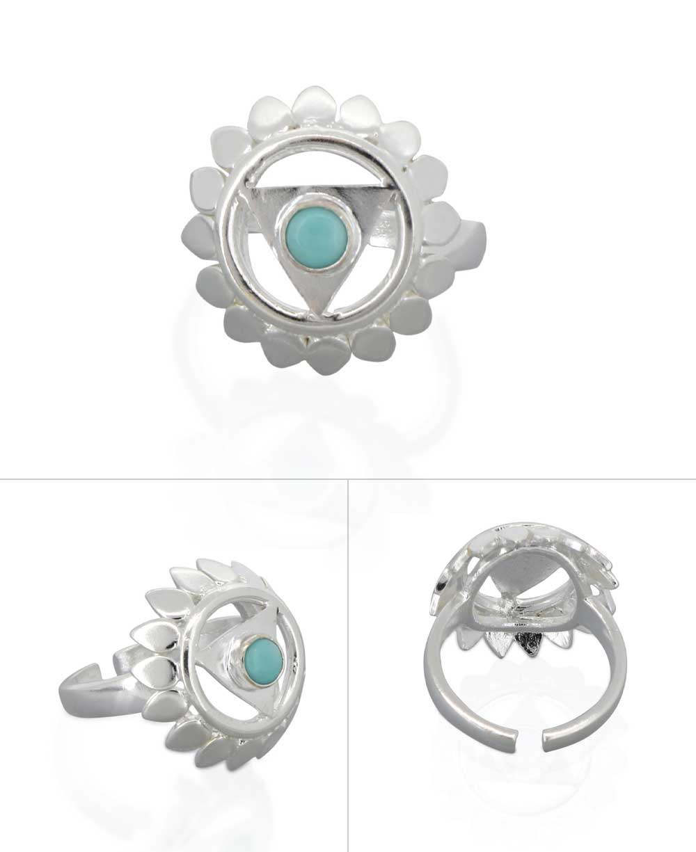 Stainless Steel And Gemstone Adjustable Chakra Rings, Sold Individually