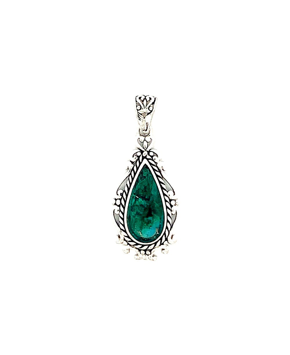 Stainless Steel Chrysocolla Pendant