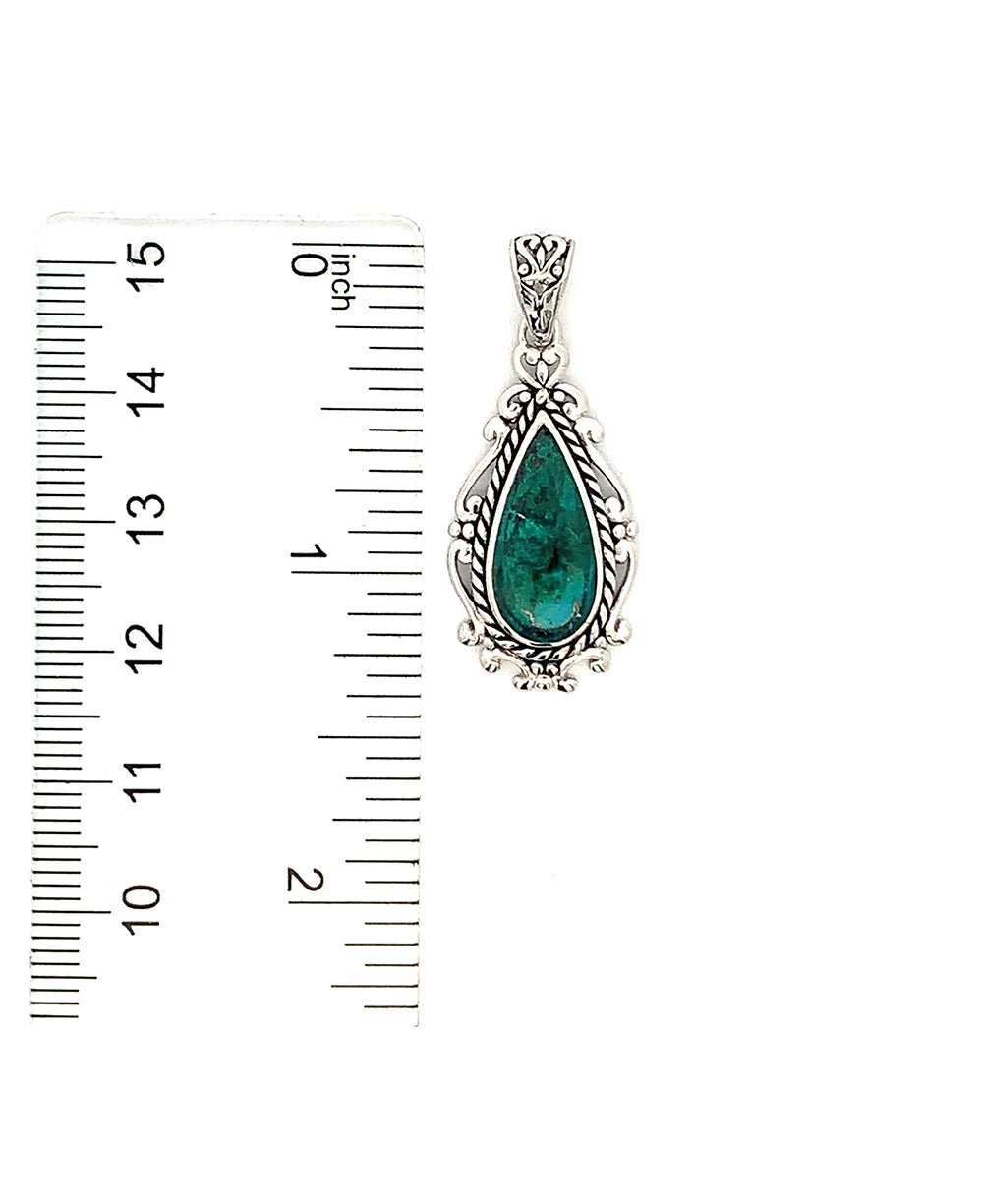 Stainless Steel Chrysocolla Pendant