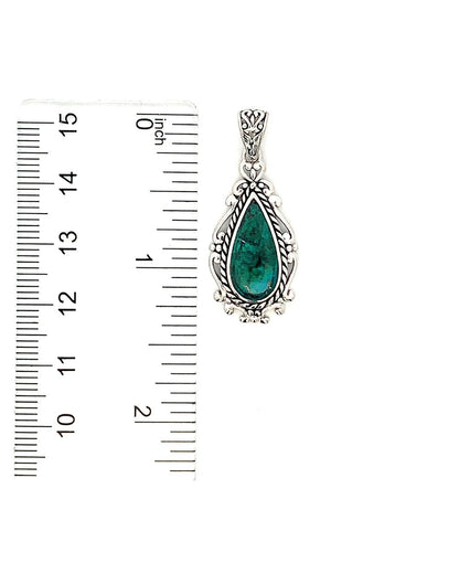 Stainless Steel Chrysocolla Pendant