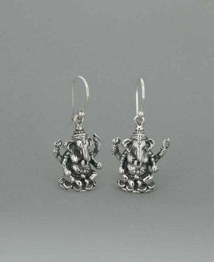 Stainless Steel Ganesh Earrings