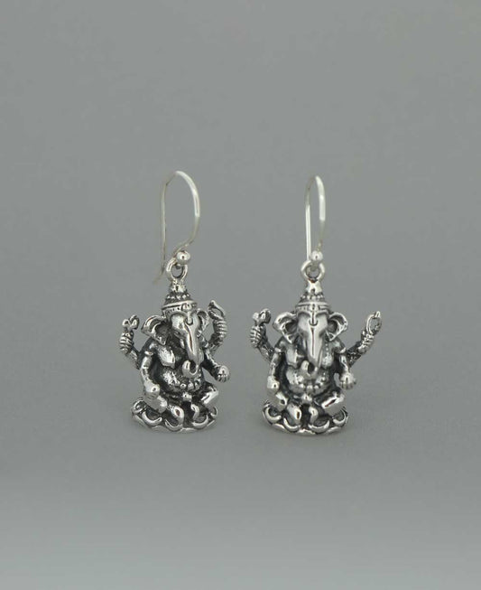 Stainless Steel Ganesh Earrings