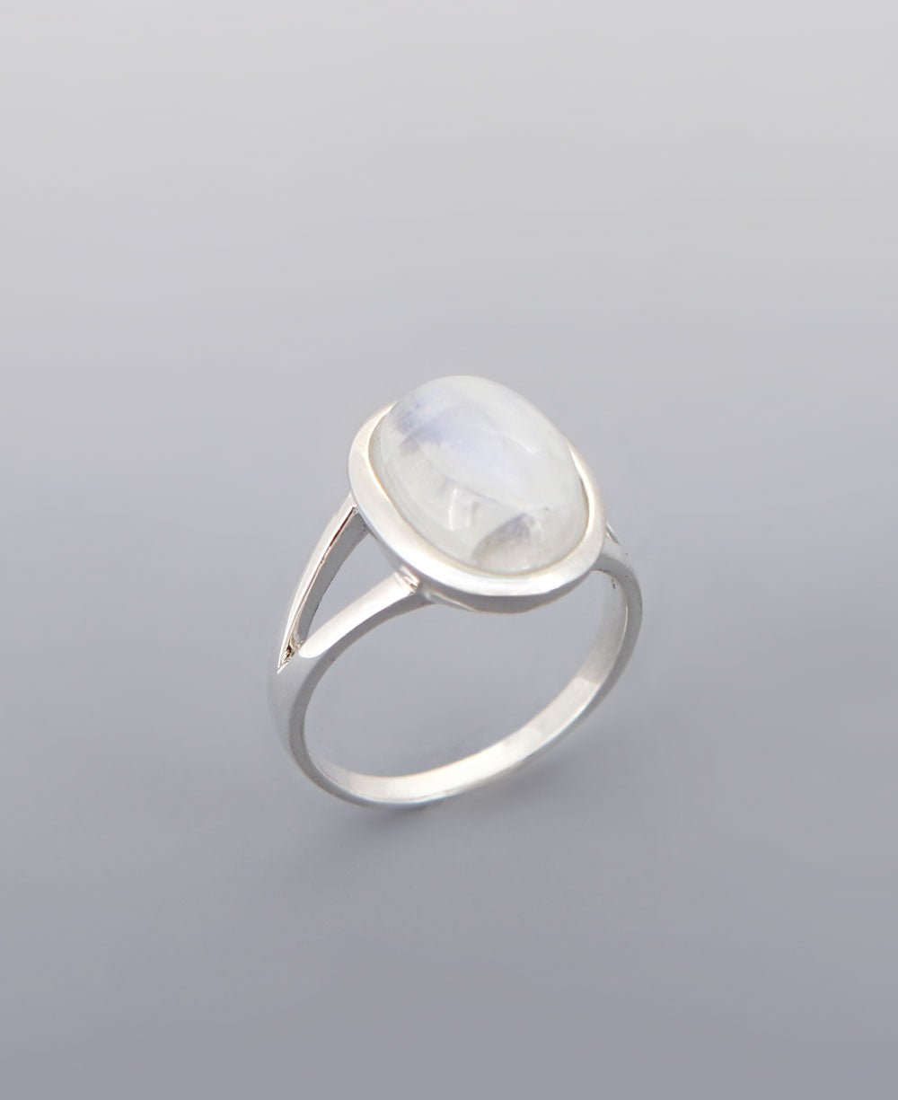 Stainless Steel Moonstone Ring