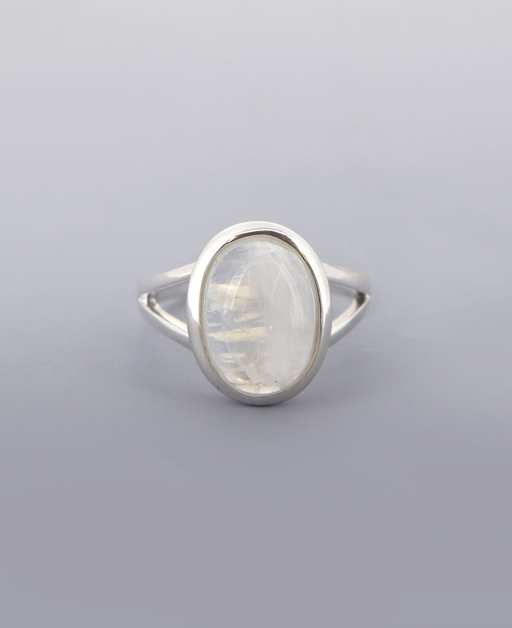 Stainless Steel Moonstone Ring