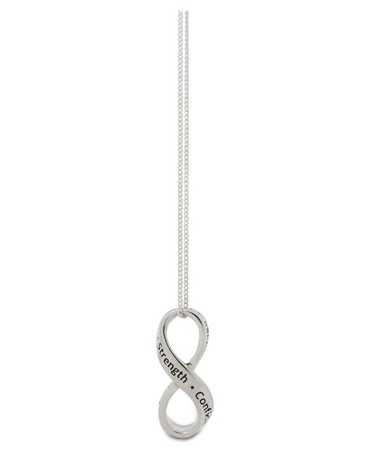 Stainless Steel Strength Infinity Necklace