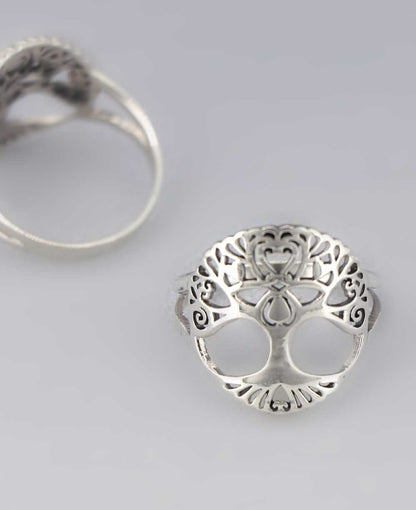 Stainless Steel Tree Of Life Love Earth Goddess Ring