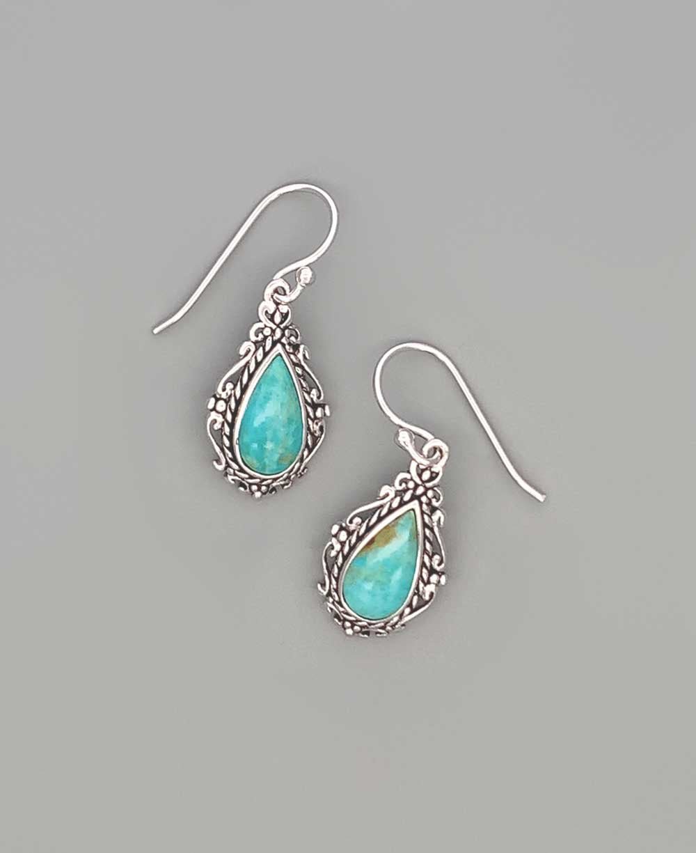 Stainless Steel Turquoise Earrings