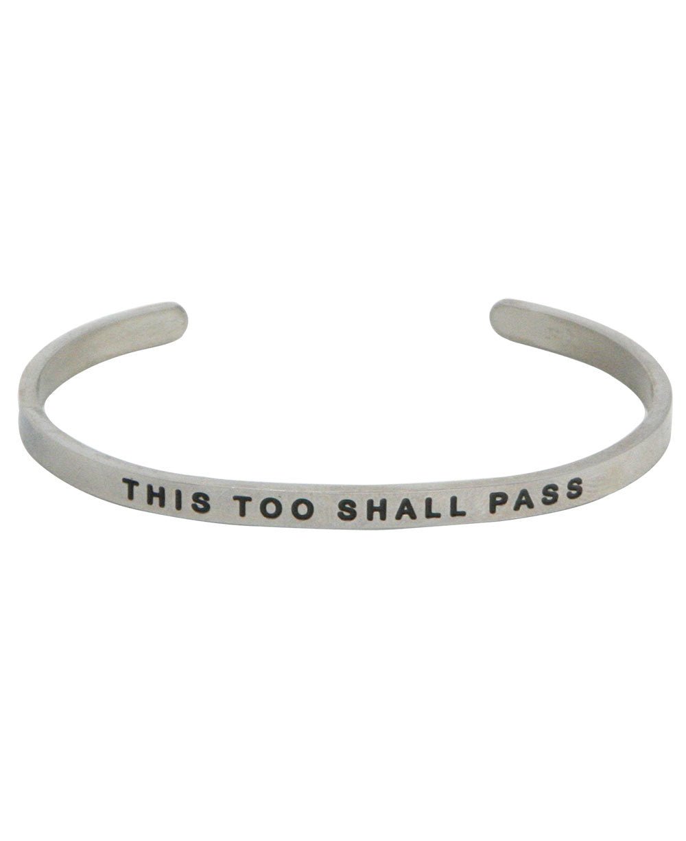 This Too Shall Pass Inspirational Cuff Bracelet