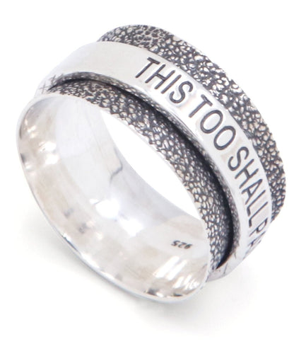 This Too Shall Pass Spinning Meditation Ring